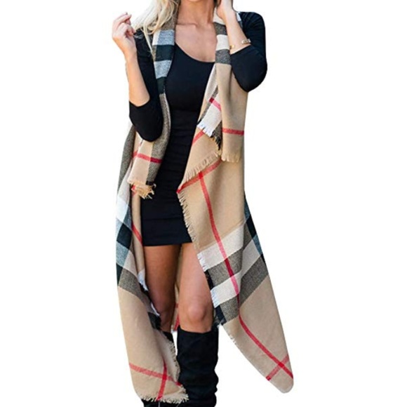 1 LEFT SZ XL! Burberry Print Tartan Vest Duster - Picture 3 of 8